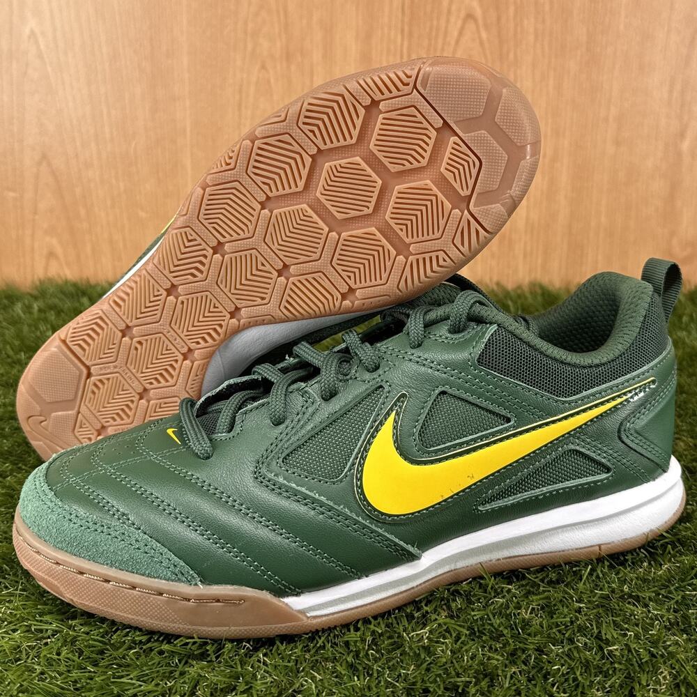 Nike Gato Fir Tour Yellow Gum Green Soccer Cleats HV9596-300 GS Size 6Y